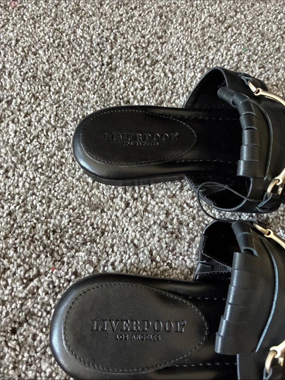 Liverpool black leather